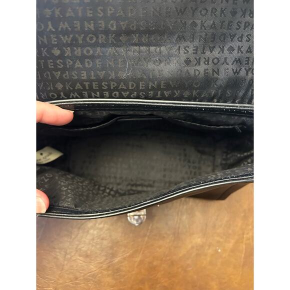 KATE SPADE MAPLE COURT ZANI LEATHER CROSS BODY BLACK SHOULDER BAG - Picture 6 of 11